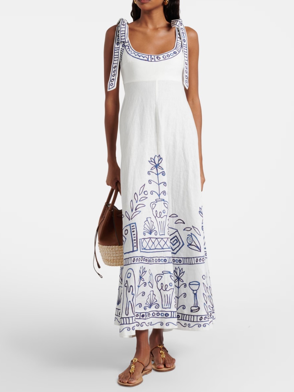 Alémais

Leela Printed Linen Maxi Dress